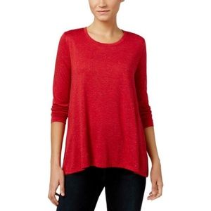 NEW PETITE SMALL STYLE & CO SPARKLE SWING TOP#1599